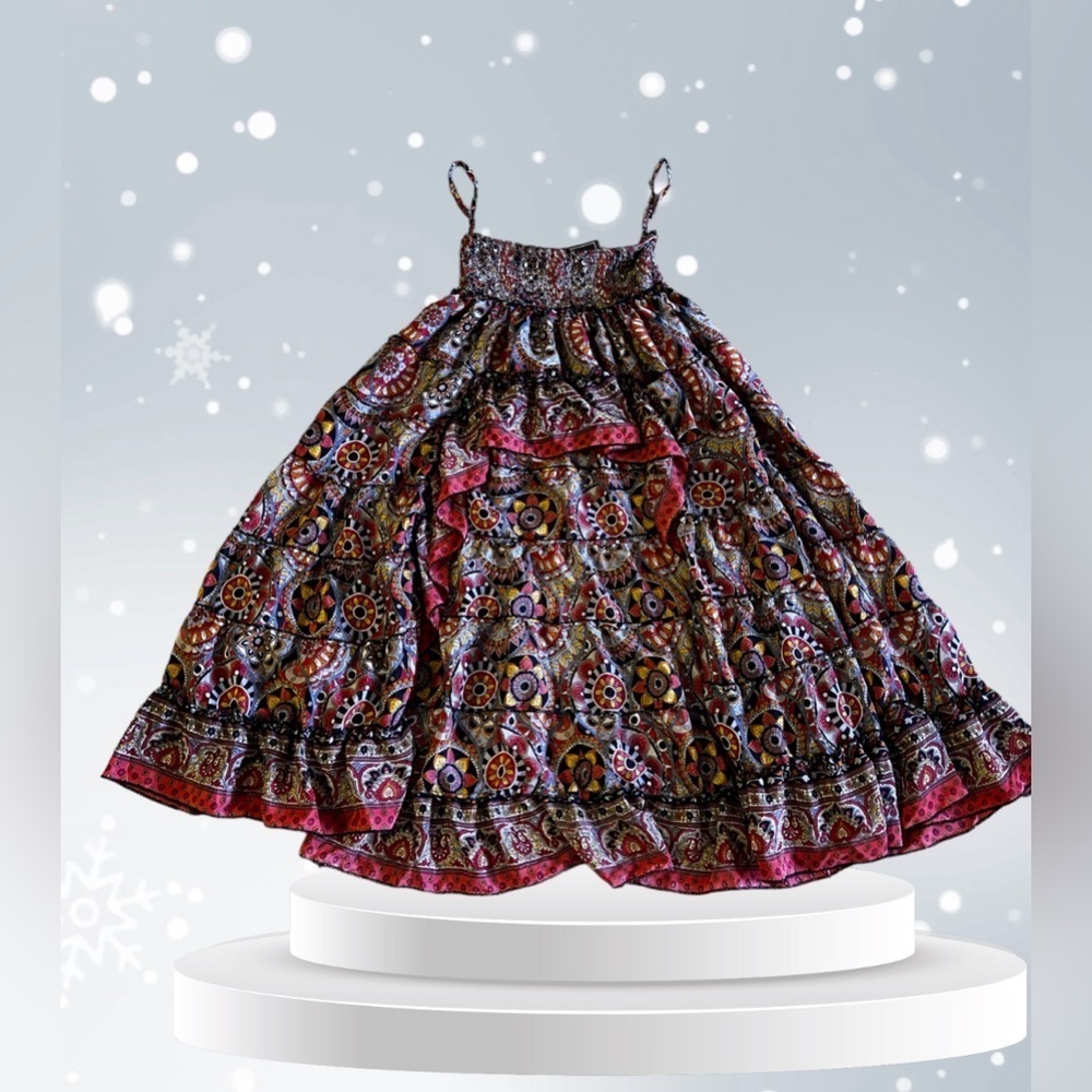 Zury paisley free Size flowing Skirt by free people boho size bohemian stamp